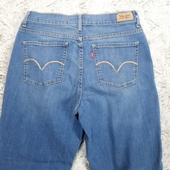 Levis Jeans Womens Size 10 M Blue 512 Straight Leg Perfectly Slimming Dark Wash - Picture 4 of 13
